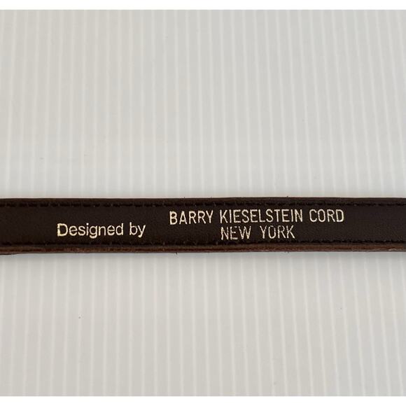 Vintage Barry Kieselstein-Cord Genuine Lizard Size 4 Large Brown Skinny EUC